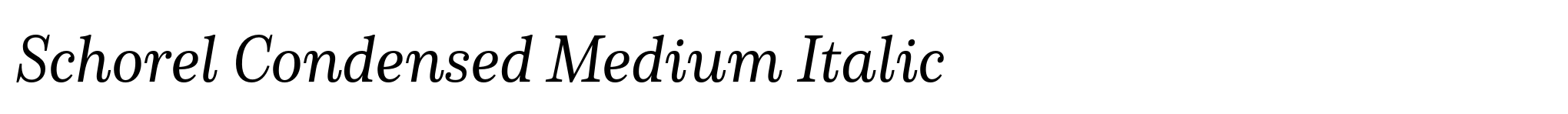 Schorel Condensed Medium Italic image